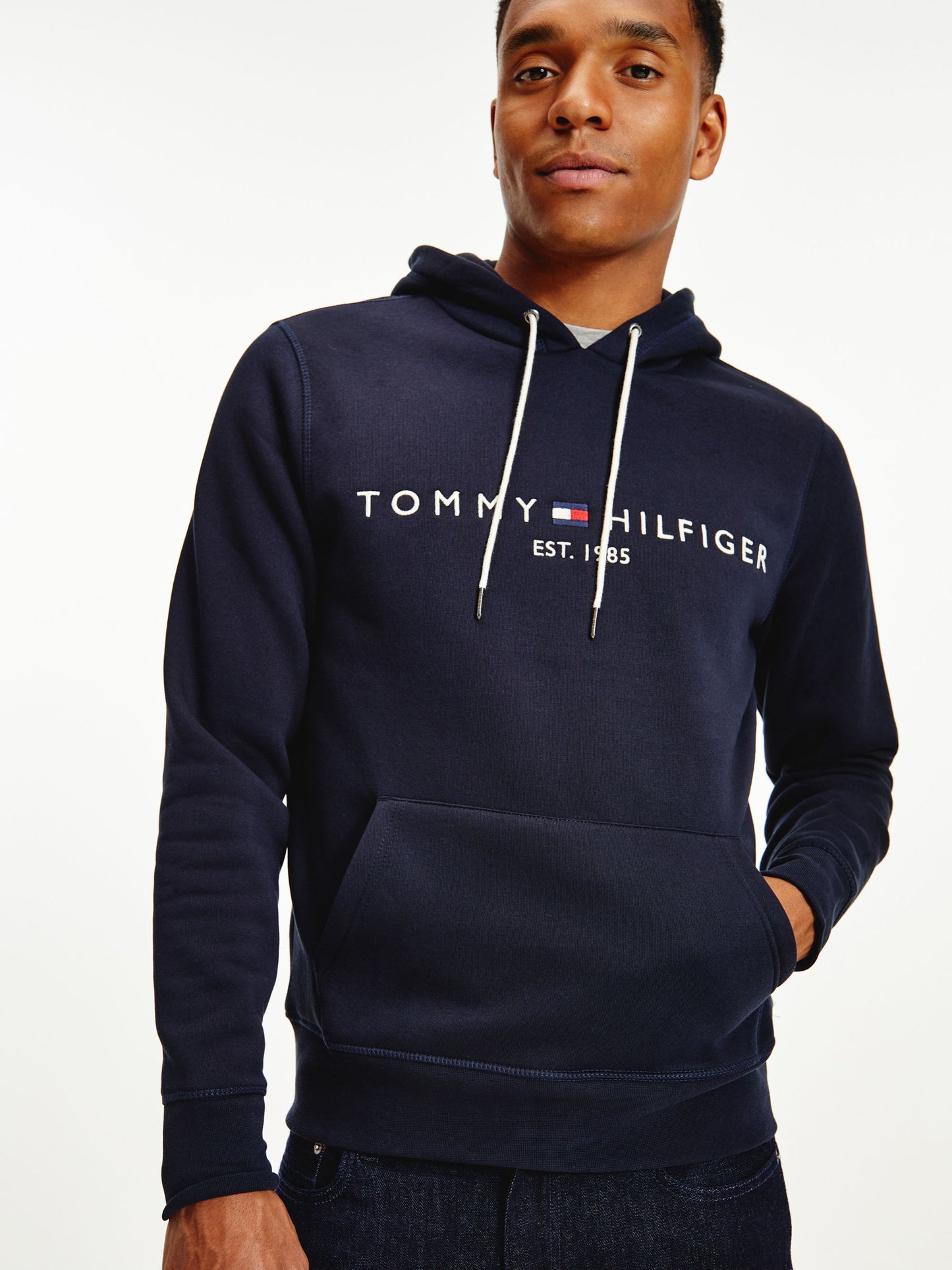 Tommy Hilfiger Core Tommy Logo Hoodie Sky Captain