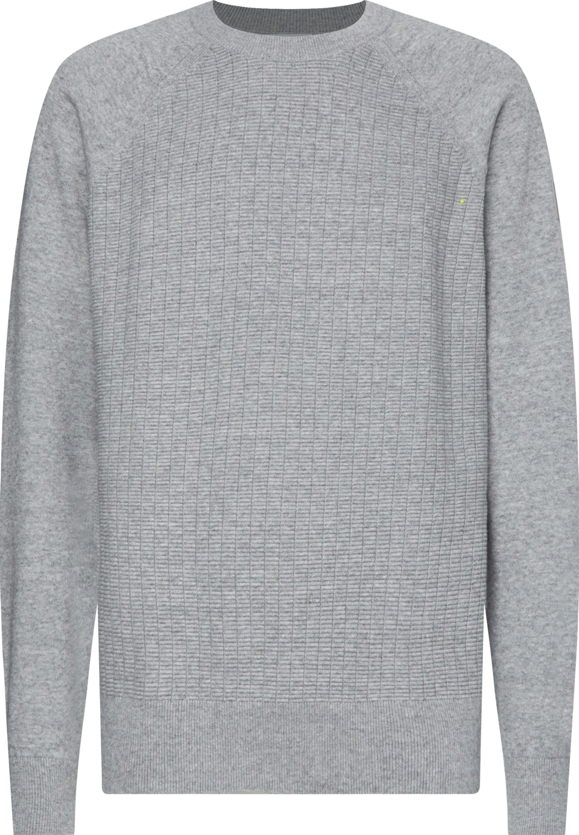 Calvin Klein Structured Raglan Sweater Mid Grey