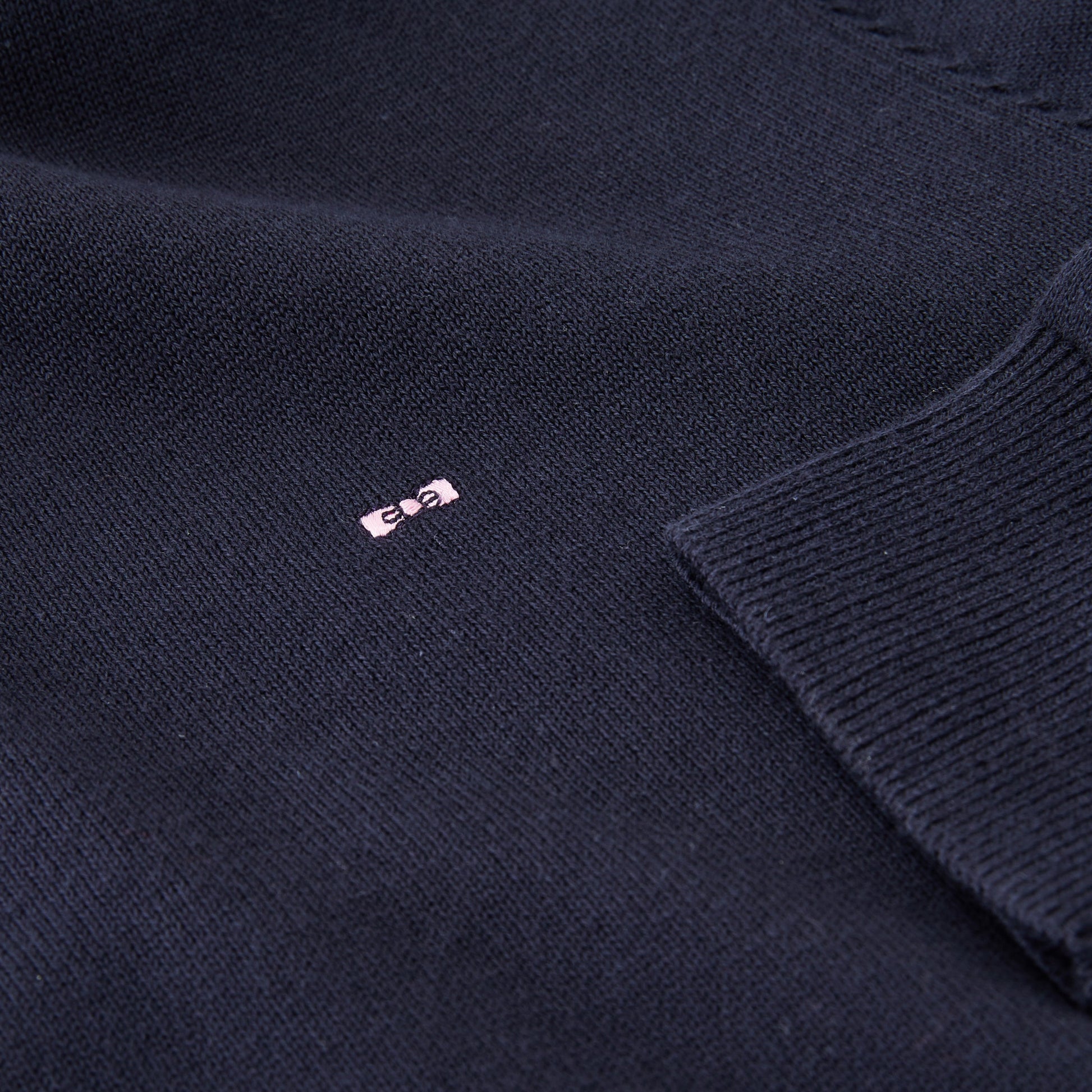 Eden Park Cotton Quarter Zip Sweater Marine