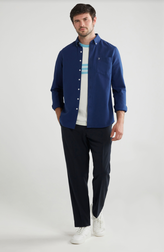 Farah Drayton Modern Fit Shirt Midnight