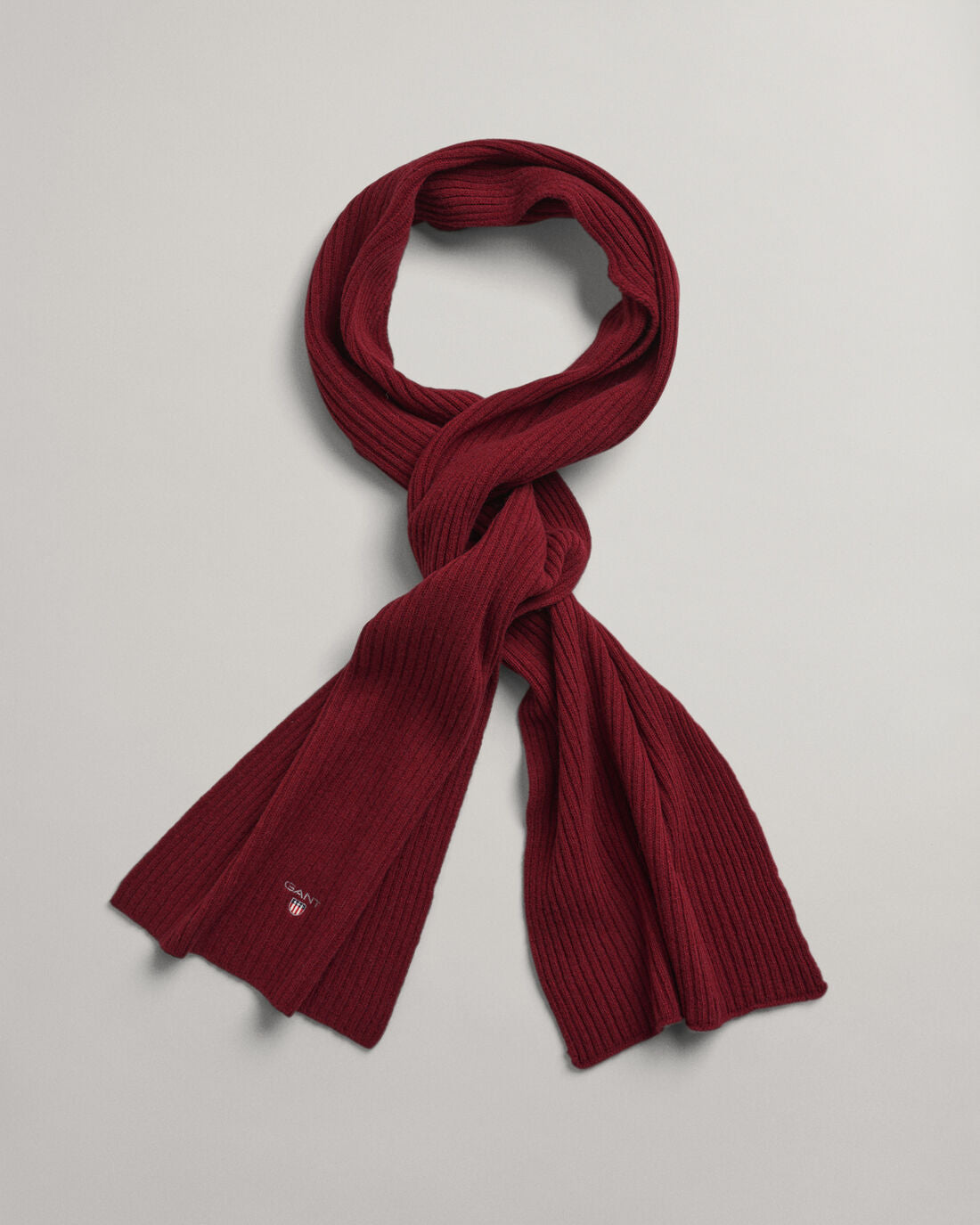 GANT Unisex Wool knitted Scarf Plumped Red