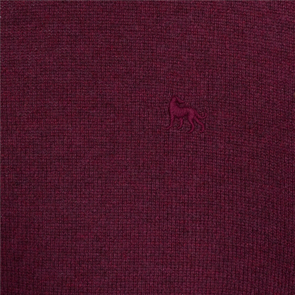 Magee Lunnaigh Quarter Zip Sweater Claret Red