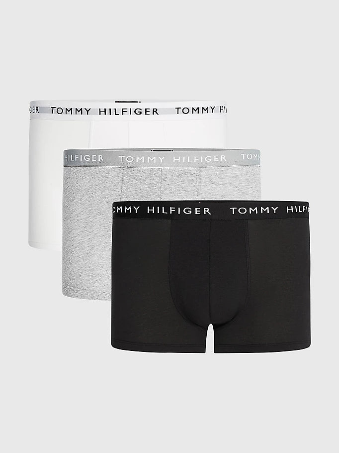 Tommy Hilfiger 3 Pack Trunks White Grey Black