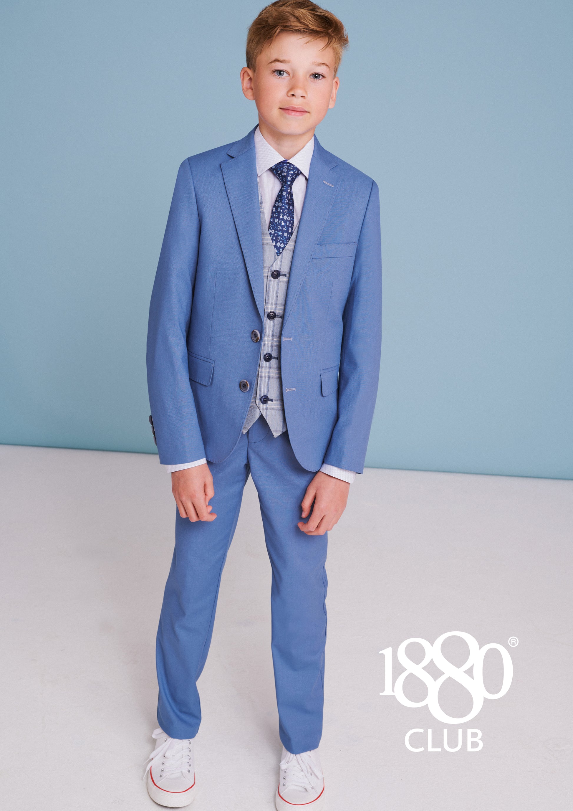 1880 Club Boys Junior Suit Light Blue