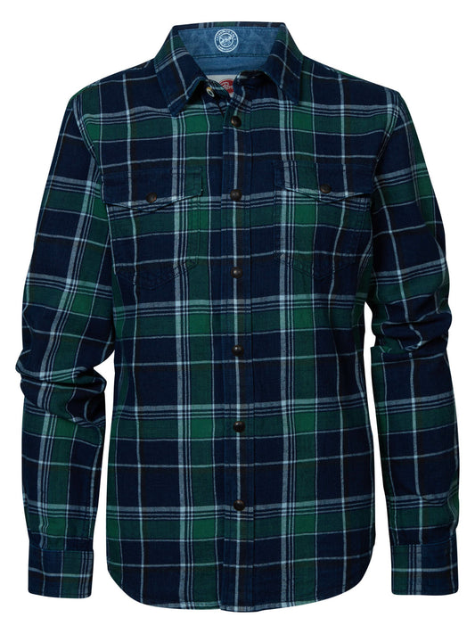 Petrol Industries Boys Check Shirt Green