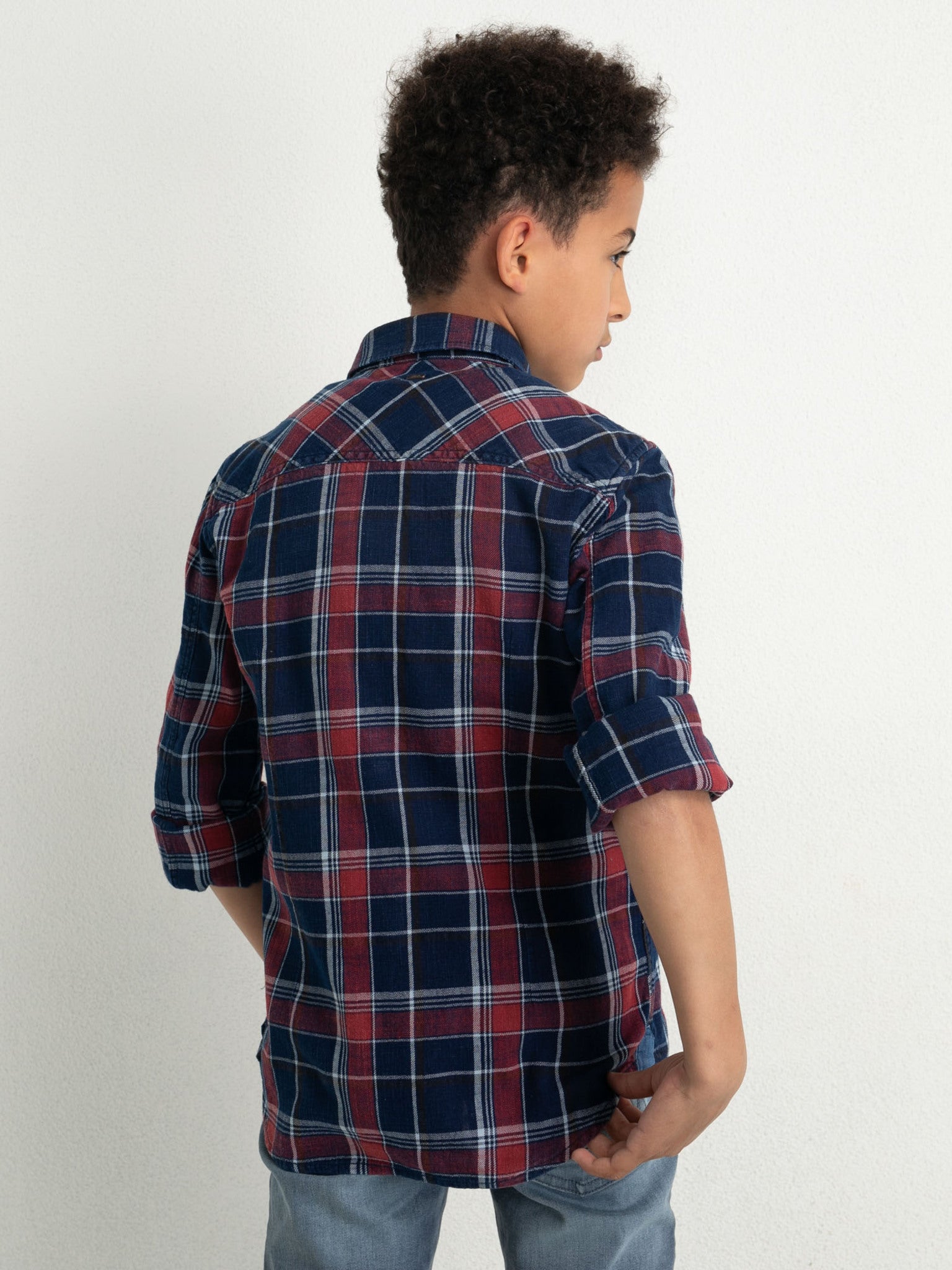 Petrol Industries Boys Check Shirt Spice Red