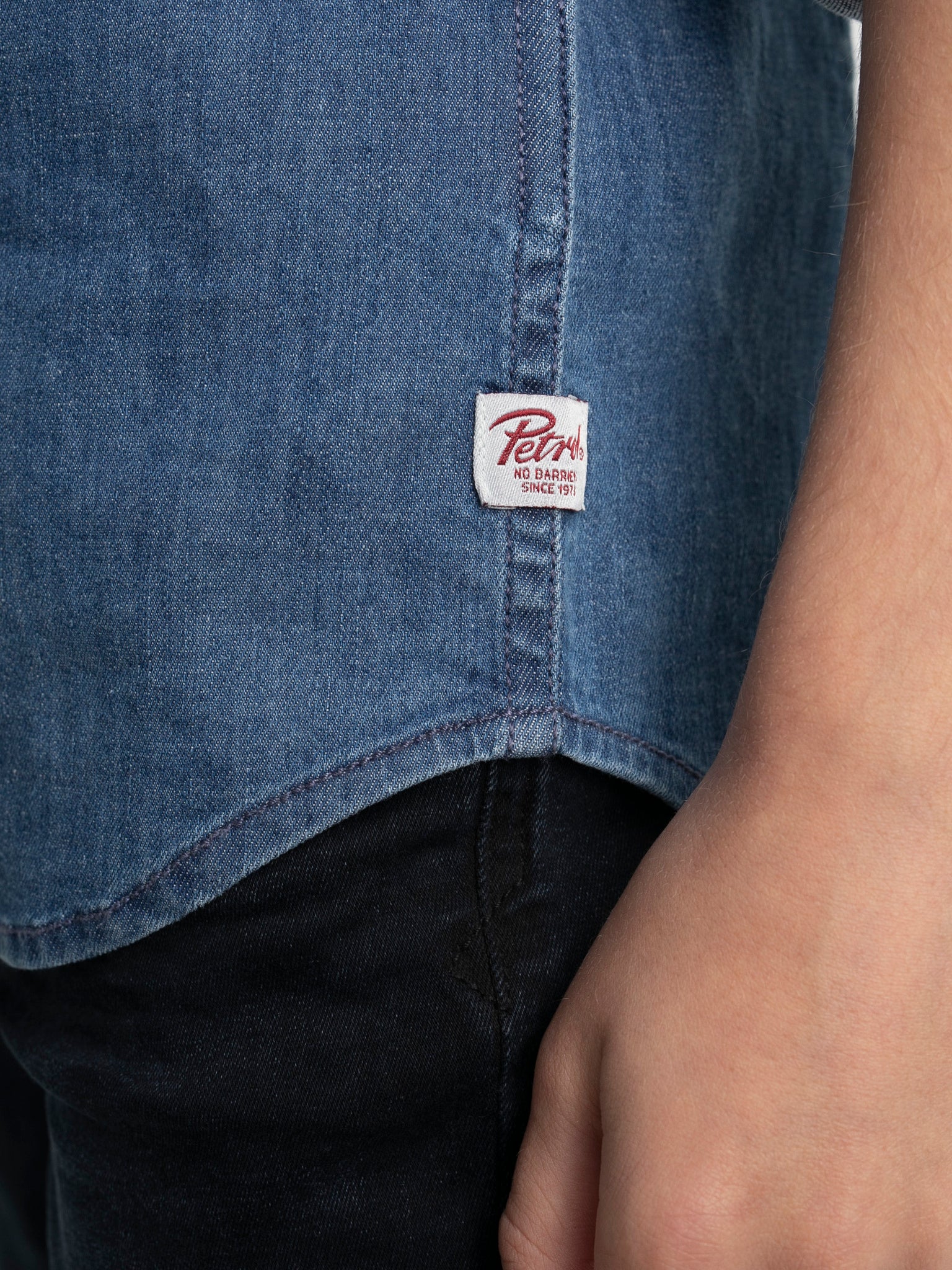 Petrol Industries Boys Denim Shirt Light Indigo