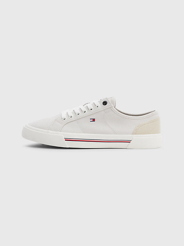 Tommy Hilfiger Core Canvas Trainers Stone