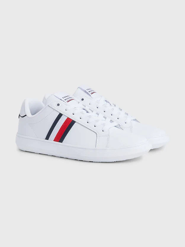 Tommy Hilfiger Signature Corporate Leather Cupsole Trainer
